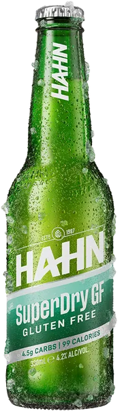 A frosty bottle of Hahn SuperDry GF