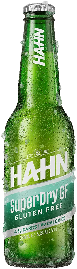 A frosty bottle of Hahn SuperDry GF