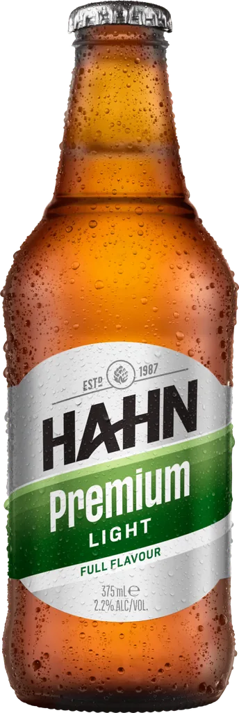 375ml bottle of Hahn Premium Light
