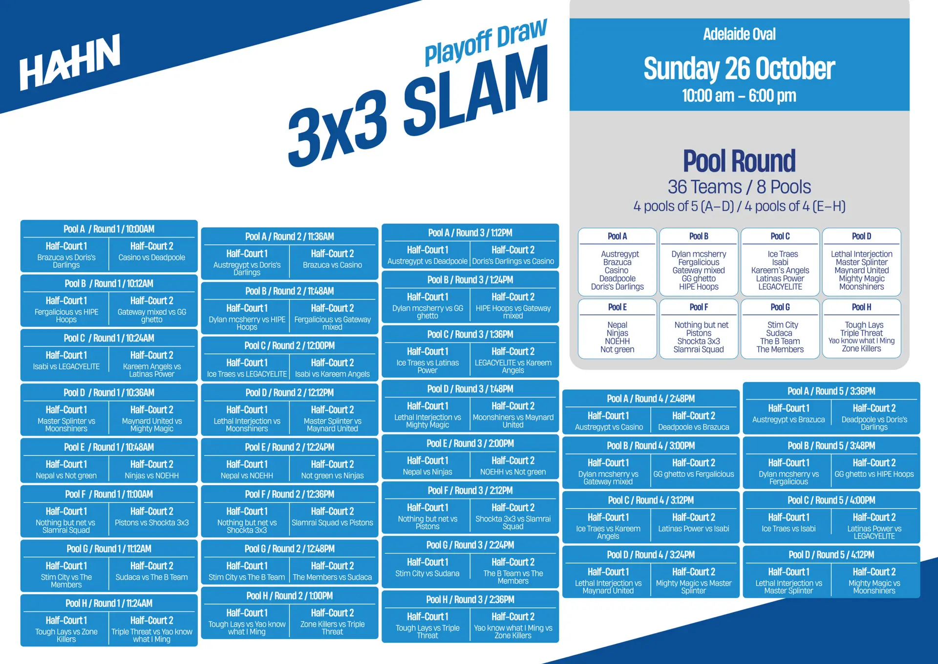 round one 3x3 draw